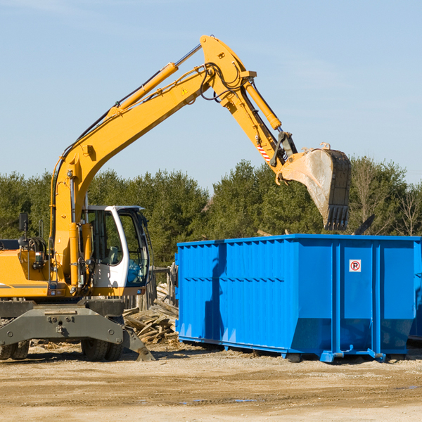 are there any restrictions on where a residential dumpster can be placed in Cleora OK